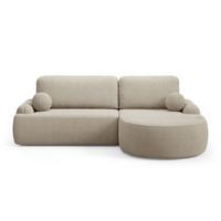 ECKSOFA CLEO mit Schlaffunktion Version Rechte QUELLE 06 - Creme, Kunststoff (264/172cm) - Lookway