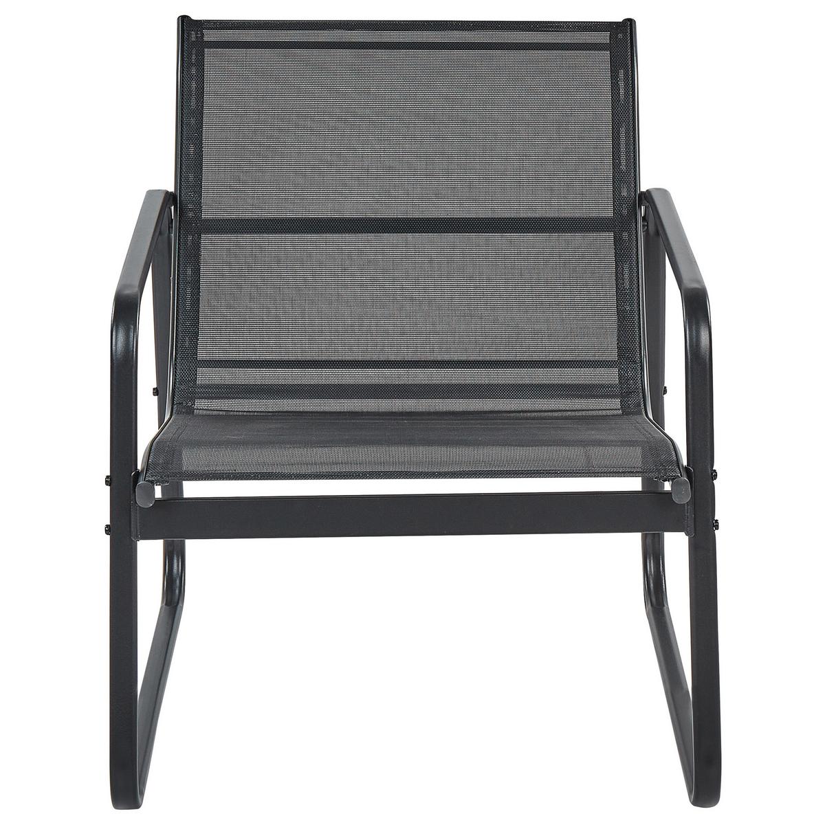 LOUNGE SET 4-Sitzer Metal Schwarz Barrea - Schwarz, Metall - Beliani