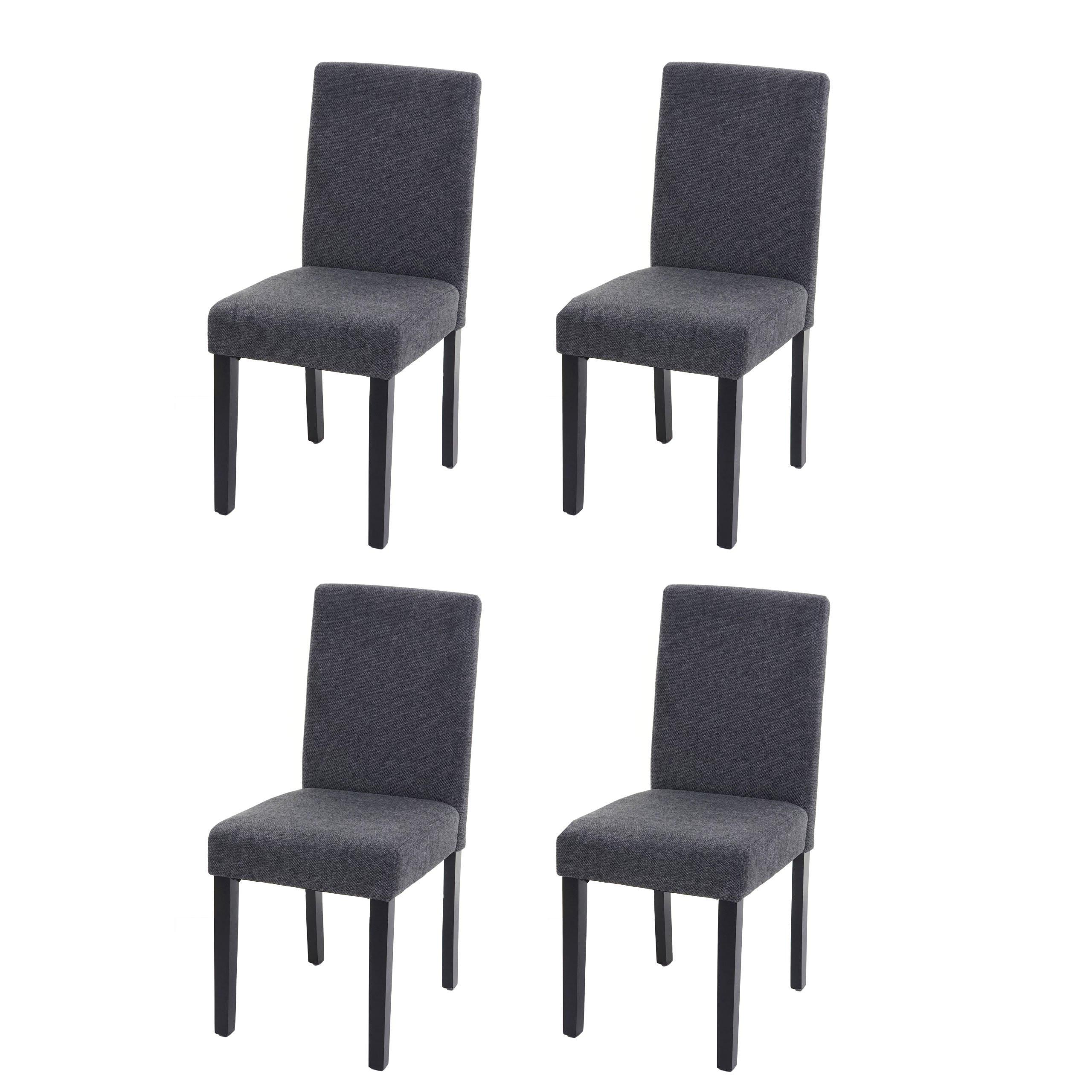 ESSZIMMERSTUHL Anthrazit, Dunkelbraun 4er-Set - Anthrazit/Dunkelbraun, Textil (43/90/56cm) - MCW