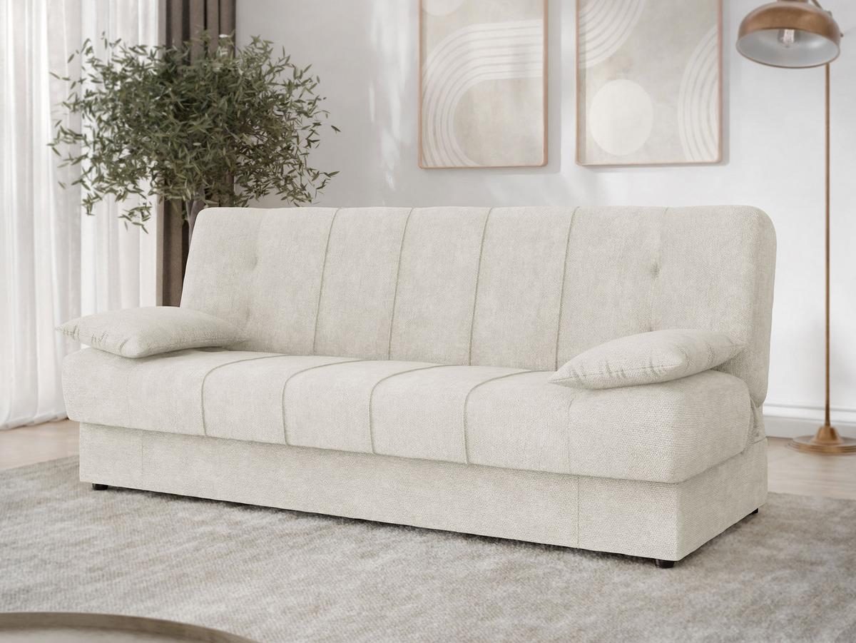 SCHLAFSOFA Sonia - Creme/Schwarz, Holz/Kunststoff (194/88/90cm) - MIRJAN24
