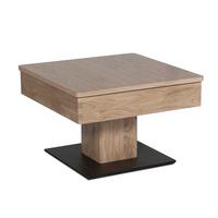 COUCHTISCH Cele 67x67x43 höhenverstellbar;diagonal verschiebbar Wildeiche Bianco - Wildeiche, Holz (67/67/43cm) - 58aufmkessel
