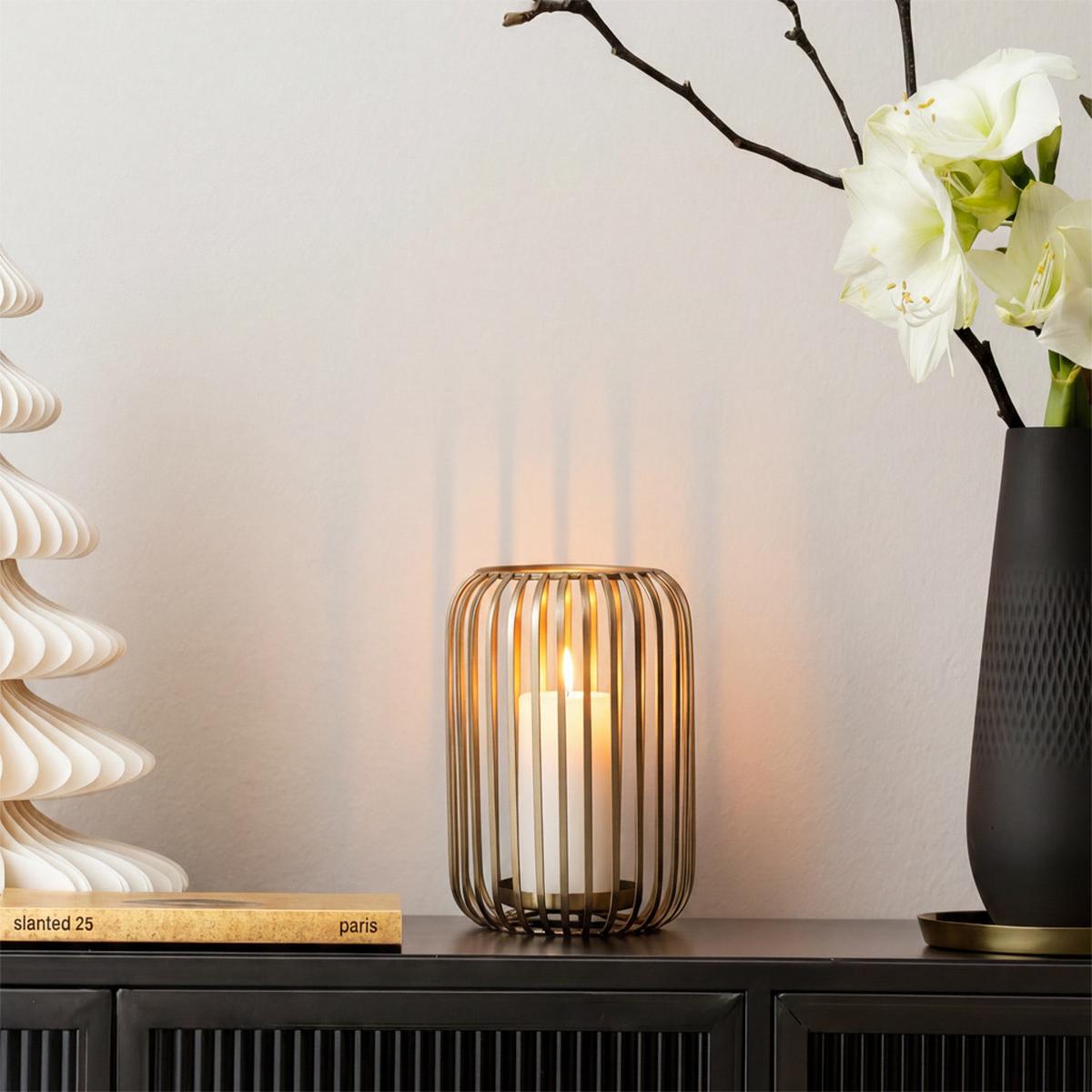 WINDLICHT Christmas Chic 22,5 cm - Goldfarben, Metall (18/22.5/18cm) - Villeroy & Boch