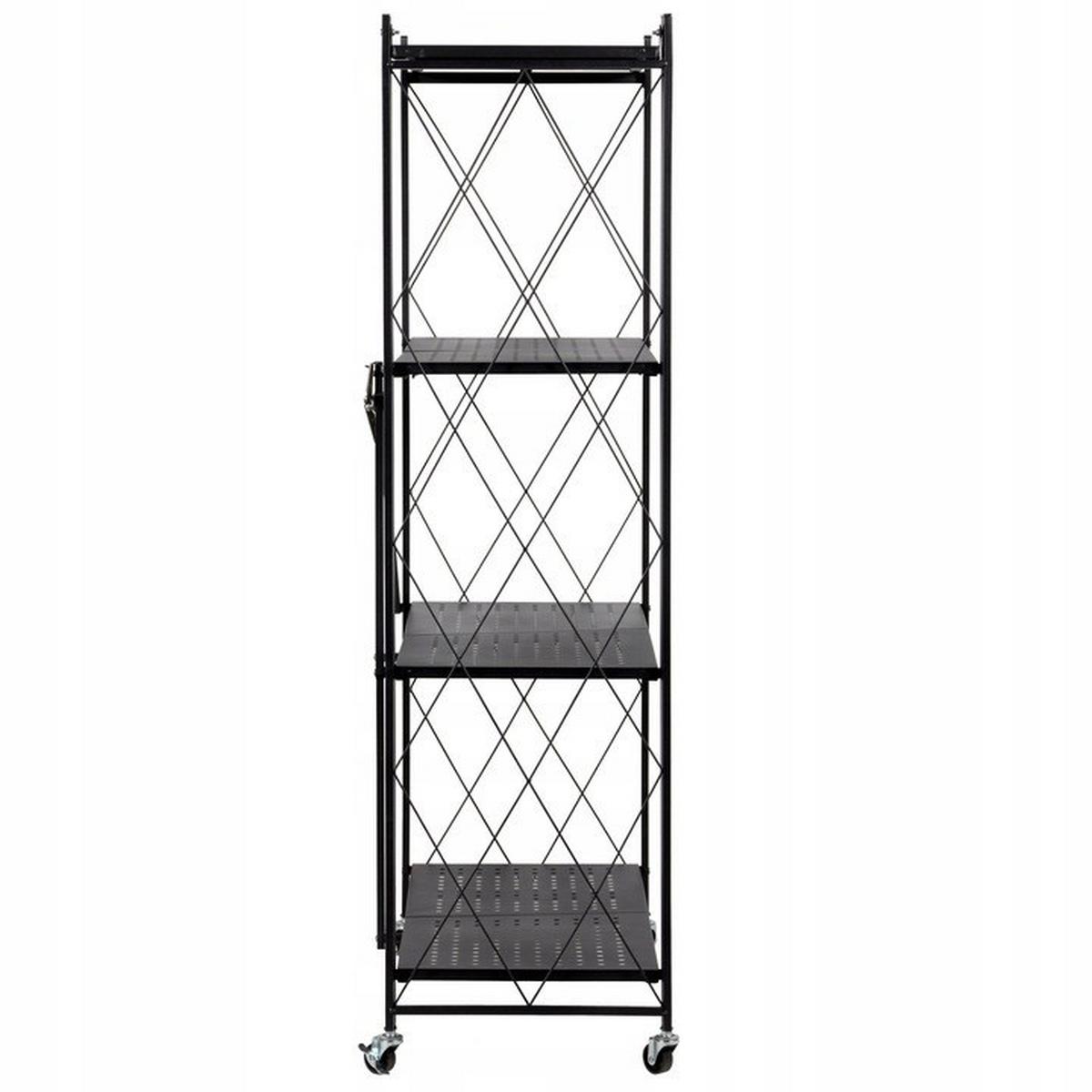 METALLREGAL Klappbar mit Rollen - Schwarz, Holzwerkstoff (72/127/34cm) - RAUMHIRSCH FURNITURE