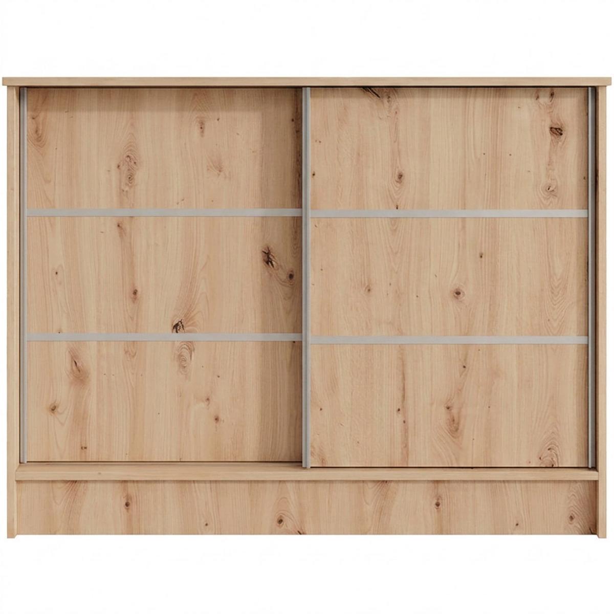 KOMMODE Mirela mit 2 Schiebetüren 100 cm, eiche Artisan - Eiche Artisan, Holzwerkstoff (101/85/43.5cm) - Beautysofa