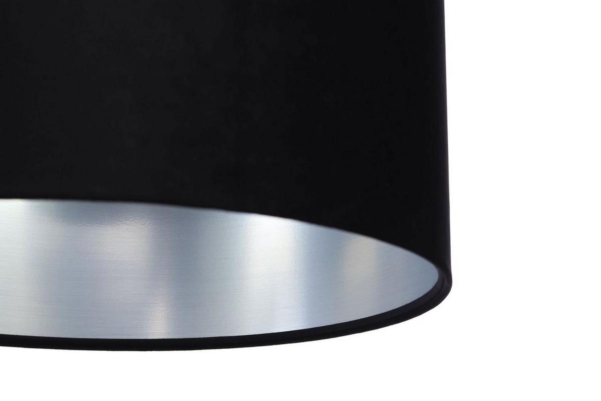 HÄNGELEUCHTE Schwarz 50/25 cm - Silberfarben/Schwarz, Kunststoff (50/0.8/25cm) - ONZENO