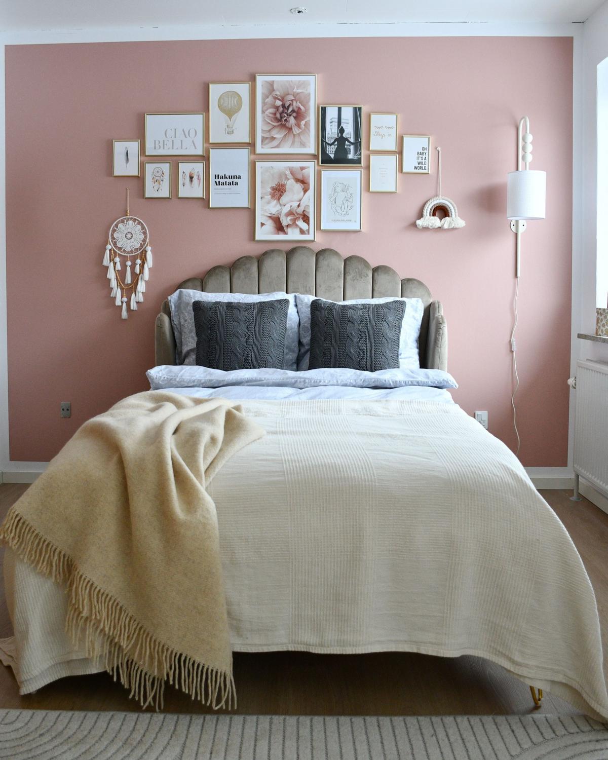 BETT mit Lattenrost 120/200 cm Taupe Ambillou - Taupe/Goldfarben, Textil (120/200cm) - Beliani