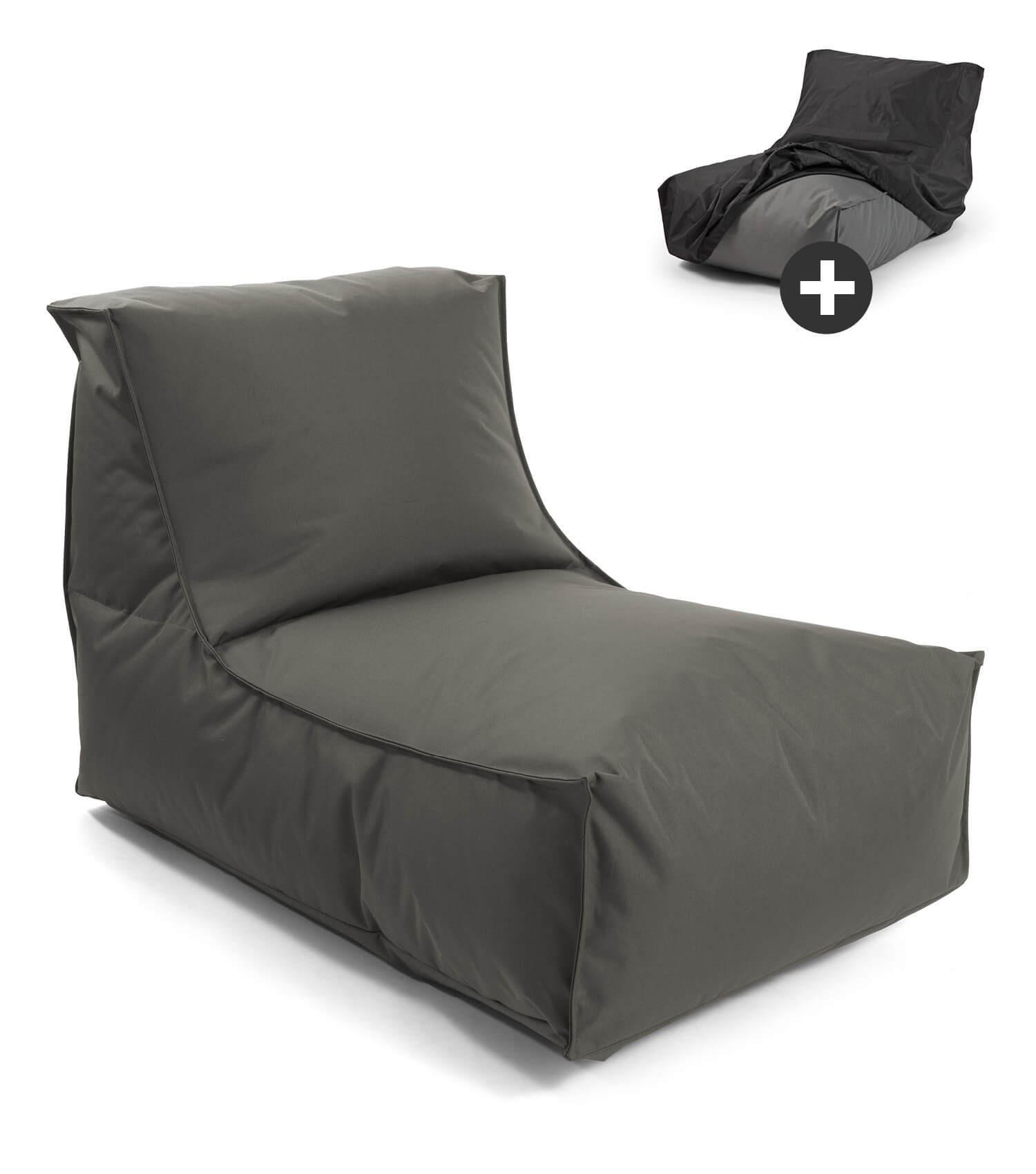 OUTDOOR SITZSACK mit Schutzhülle Der Sundowner - Schwarz, Textil (60/65/95cm) - Mokebo