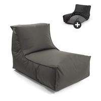 OUTDOOR SITZSACK mit Schutzhülle Der Sundowner - Schwarz, Textil (60/65/95cm) - Mokebo
