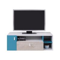 TV-LOWBAORD Planet 10 - Blau/Eichefarben, Holzwerkstoff (120/40/50cm) - MIRJAN24