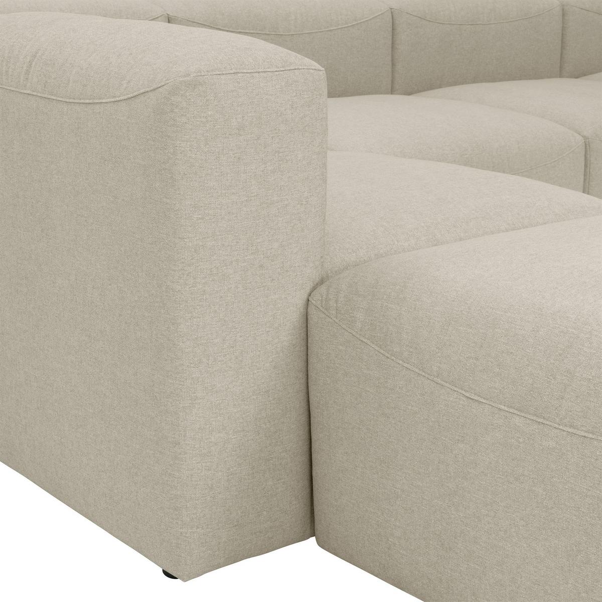 WOHNLANDSCHAFT 1 Kattrina Flachgewebe creme - Creme, Kunststoff (350/73/250cm) - 58aufmkessel