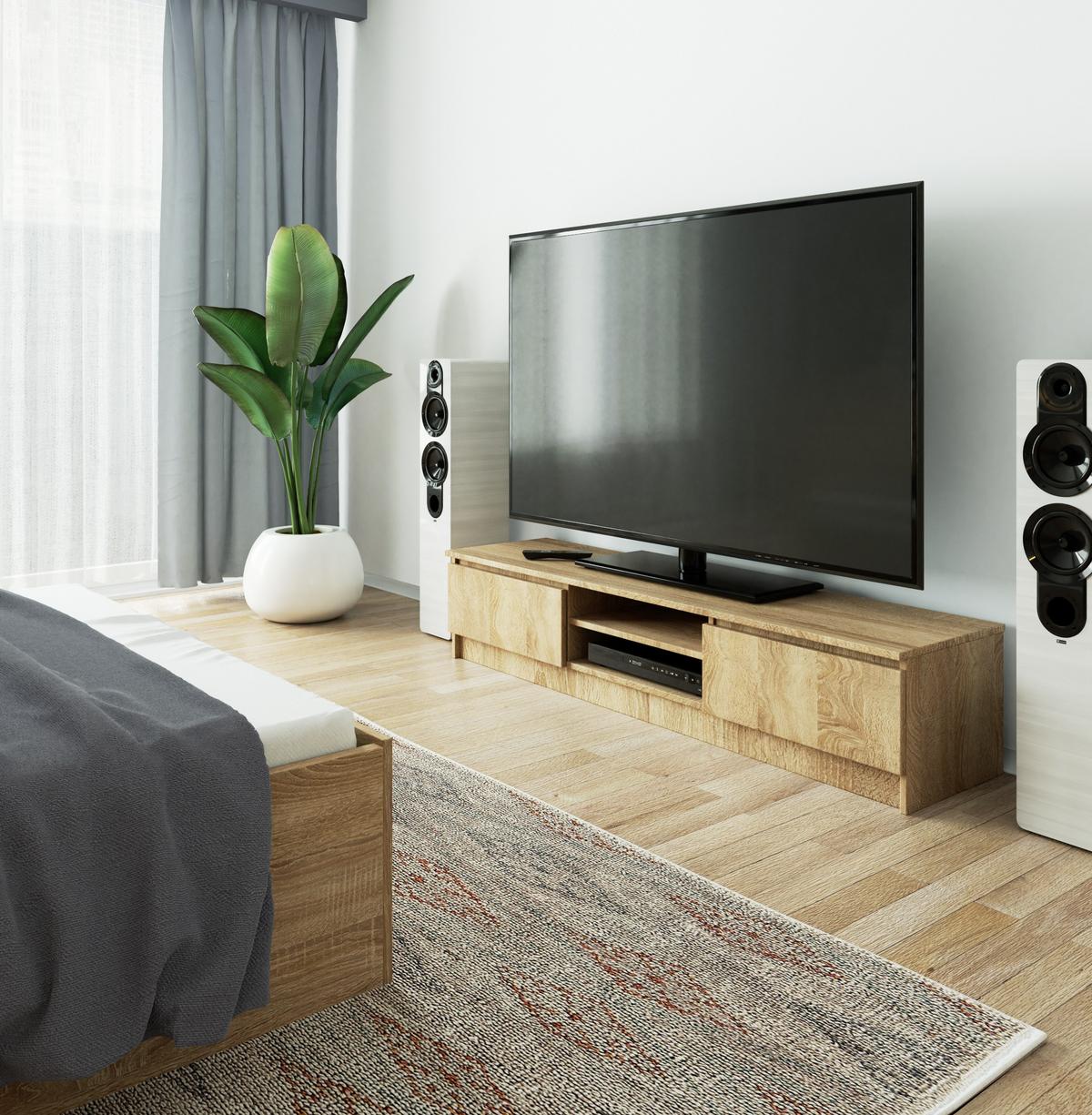 LOWBOARD Eiche Sonoma 33/160/40 - Sonoma Eiche, Holzwerkstoff (160/33/40cm) - RAUMHIRSCH FURNITURE