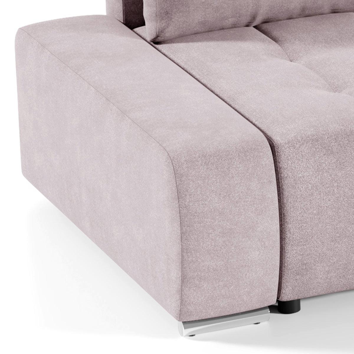 ECKSOFA Jonas 4 Sitzplätze Rose - Pink, Holzwerkstoff (265/185cm) - Petits-meubles