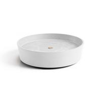 BLUMENTOPFUNTERSETZER mit Rädern 34,1/34,1/9 cm Weiß - Weiß, Kunststoff (34.1/9cm) - Ecopots