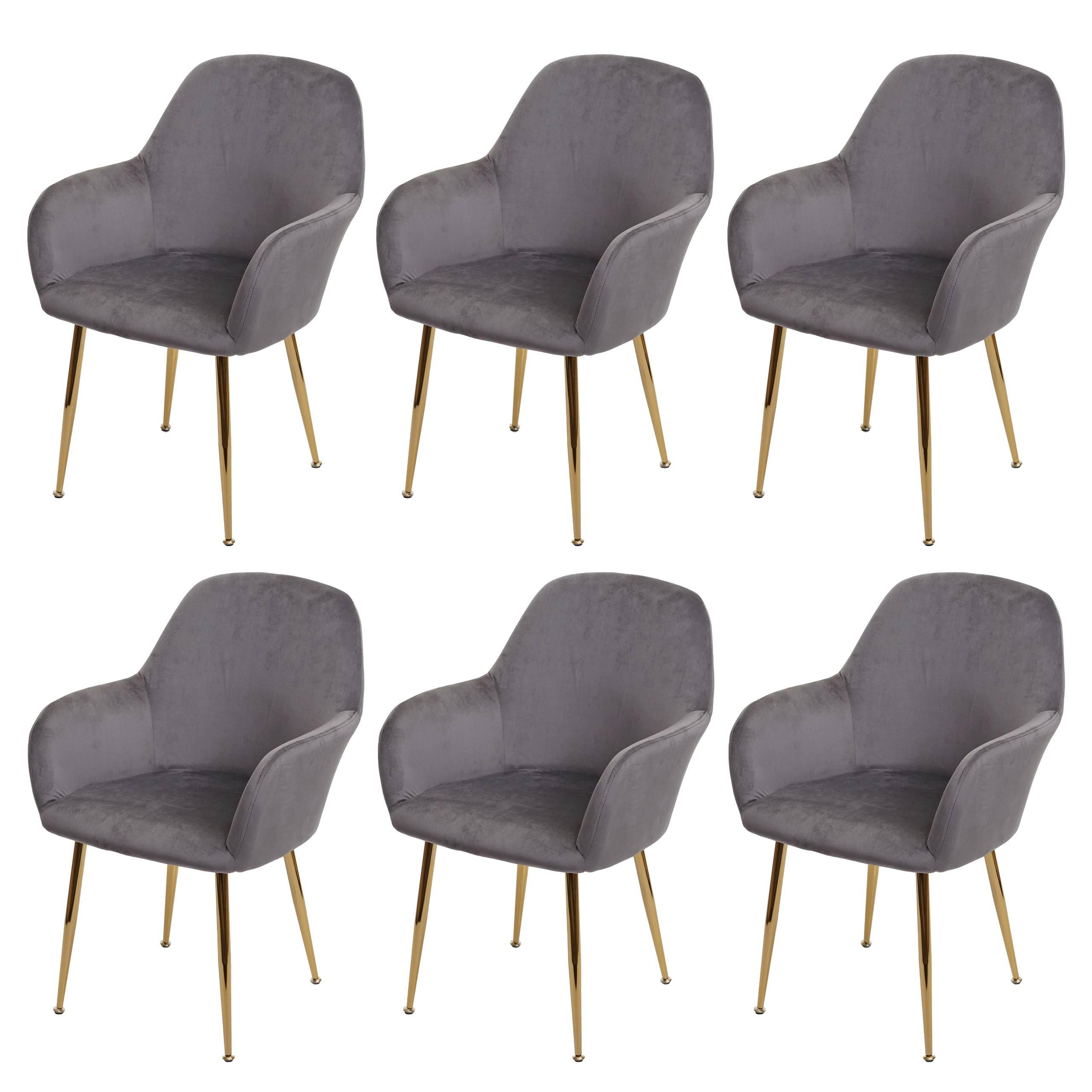 ESSZIMMERSTUHL Grau 6er-Set - Grau, Textil (57/83/57cm) - MCW