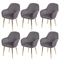 ESSZIMMERSTUHL Grau 6er-Set - Grau, Textil (57/83/57cm) - MCW