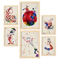 POSTER Set Mit 6 Von Alicia Und Dem Kleinen Prinzen Sammlung A3 & A4 Rahmen Aus Hellem Holz - Beige, Papier (29/3cm) - Nacnic