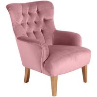 SESSEL Kaiya Bezug Samtvelours Buche natur / rosé - Rosa, Kunststoff (82/97/71cm) - 58aufmkessel