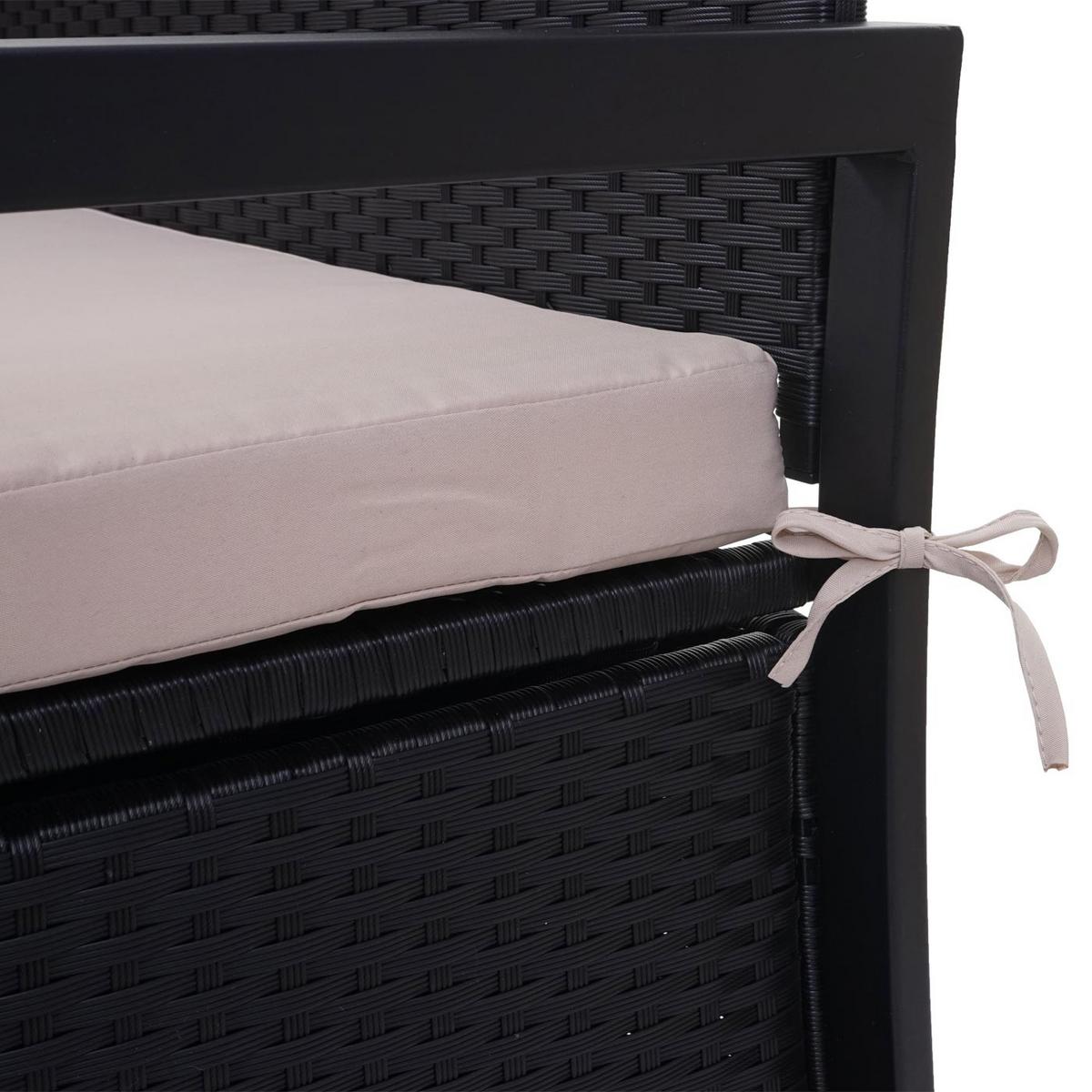 SITZBANK Anthrazit, Beige - Anthrazit/Beige, Kunststoff (164/87/57cm) - MCW