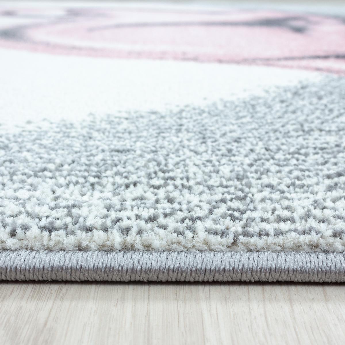 SPIELTEPPICH COGNE in Rosa, mit Reh-Motiv, 200 x 290 cm - Rosa, Textil (290/200cm) - KADIMA DESIGN