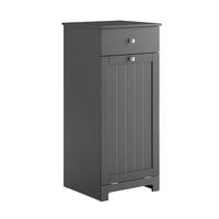 BADUNTERSCHRANK mit einer Schublade Dunkelgrau 40x38x91cm Modern - Dunkelgrau, Holzwerkstoff (38/91/40cm) - SoBuy