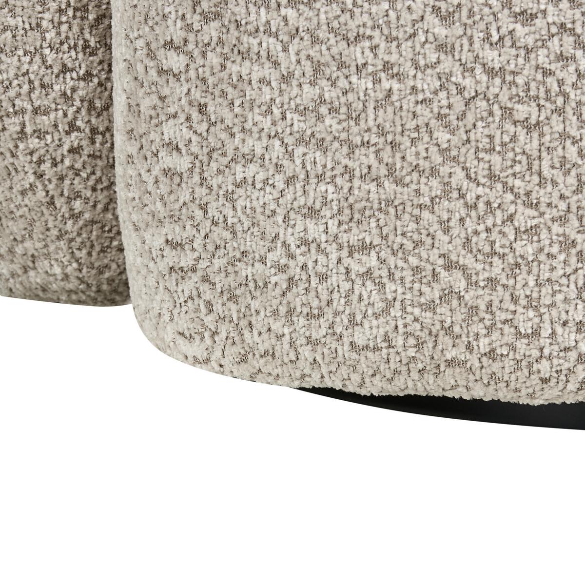 DREHSESSEL Stoff Beige Tore - Beige, Textil (85/67/80cm) - Beliani