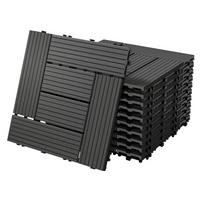 BODENPLATTE Mosaik 2er Set - Anthrazit, Holzwerkstoff (30/30/2cm) - ECD-Germany