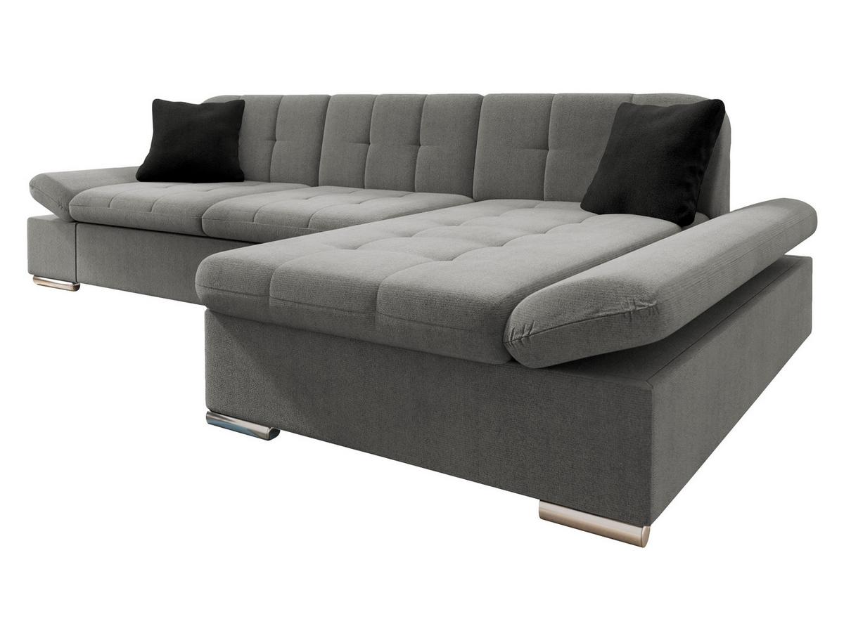 ECKSOFA Malwi, Seite: Rechts - Silbereichenfarben, Holz/Textil (278/161cm) - MIRJAN24