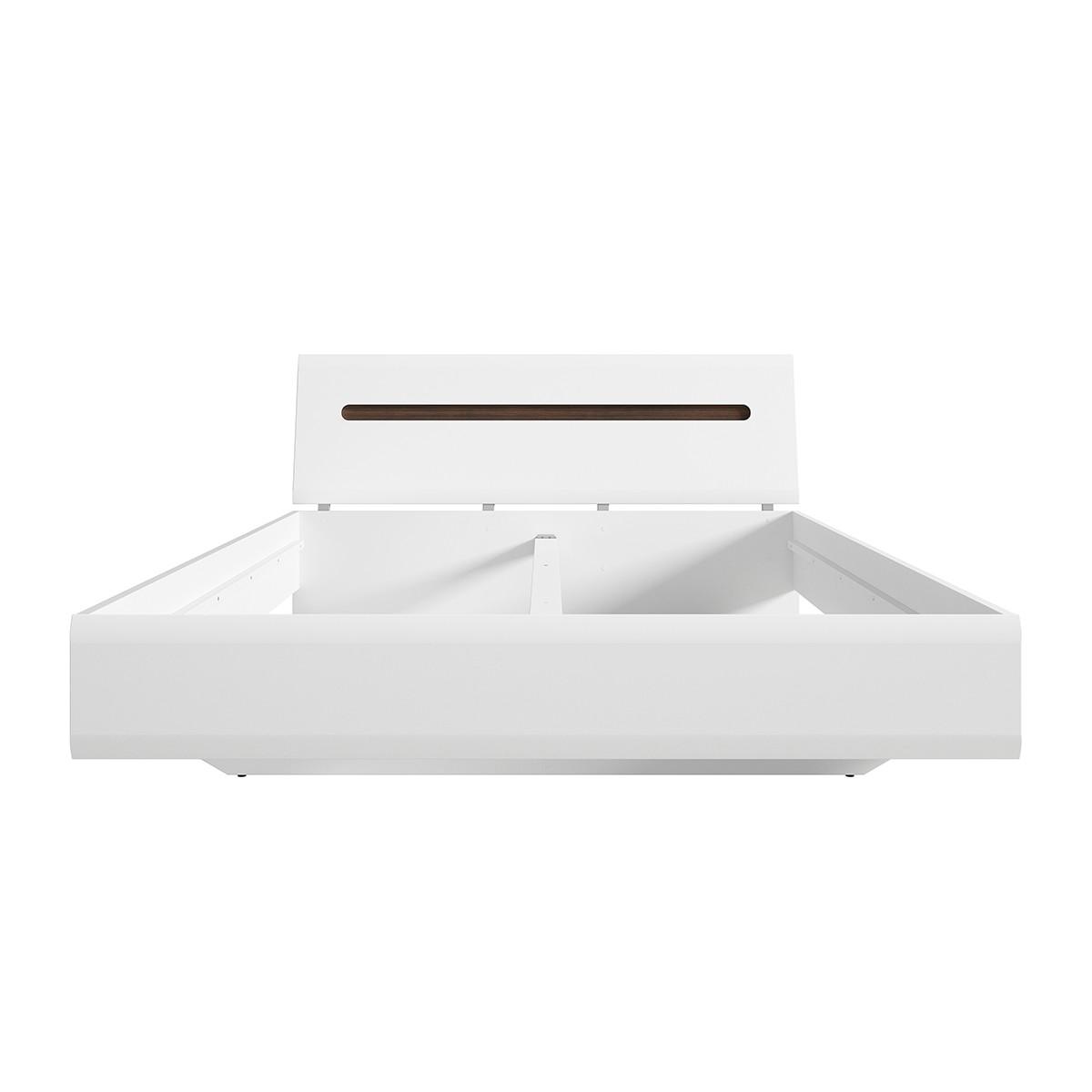 BETT 160/200 Darrel Weiß - Weiß, Holzwerkstoff (160/200cm) - Petits-meubles