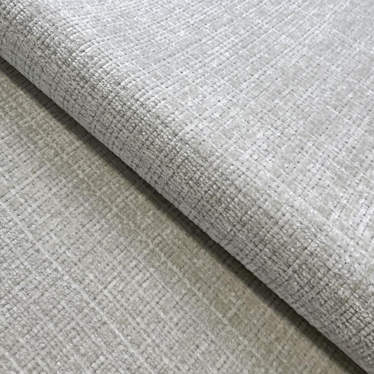 ECKSOFA Puffy mit Schlaffunktion und Bettkasten - besonders weich und puffig aus Hellgrau Chenille-Stoff - Ottomane links - Hellgrau/Schwarz, Holz/Kunststoff (138/266cm) - S-Style Möbel