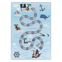 SPIELTEPPICH TRAUN in Blau, mit Piraten-Motiv, 100 x 150 cm - Blau, Textil (100/150cm) - KADIMA DESIGN