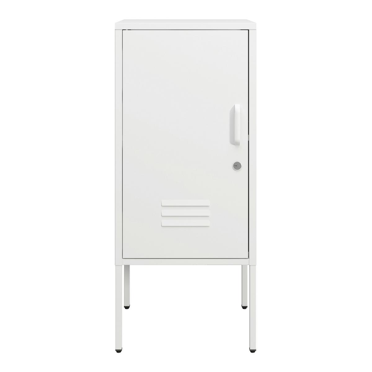 NACHTTISCH Hausjärvi - Weiß, Metall (35/82/35cm) - [en.casa]