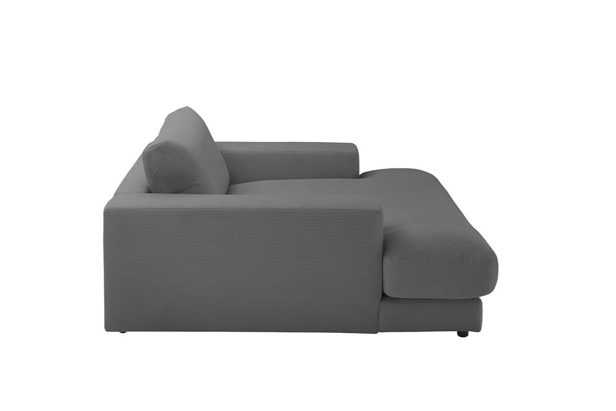 LONGSEAT MADELINE Anthrazit Cord - Anthrazit/Schwarz, Kunststoff/Textil (150/86/170cm) - KAWOLA