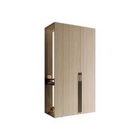 GARDEROBE Barcelona II mit Weiße LED-Beleuchtung - Eichefarben/Schwarz, Holzwerkstoff/Kunststoff (112/208/58cm) - MIRJAN24
