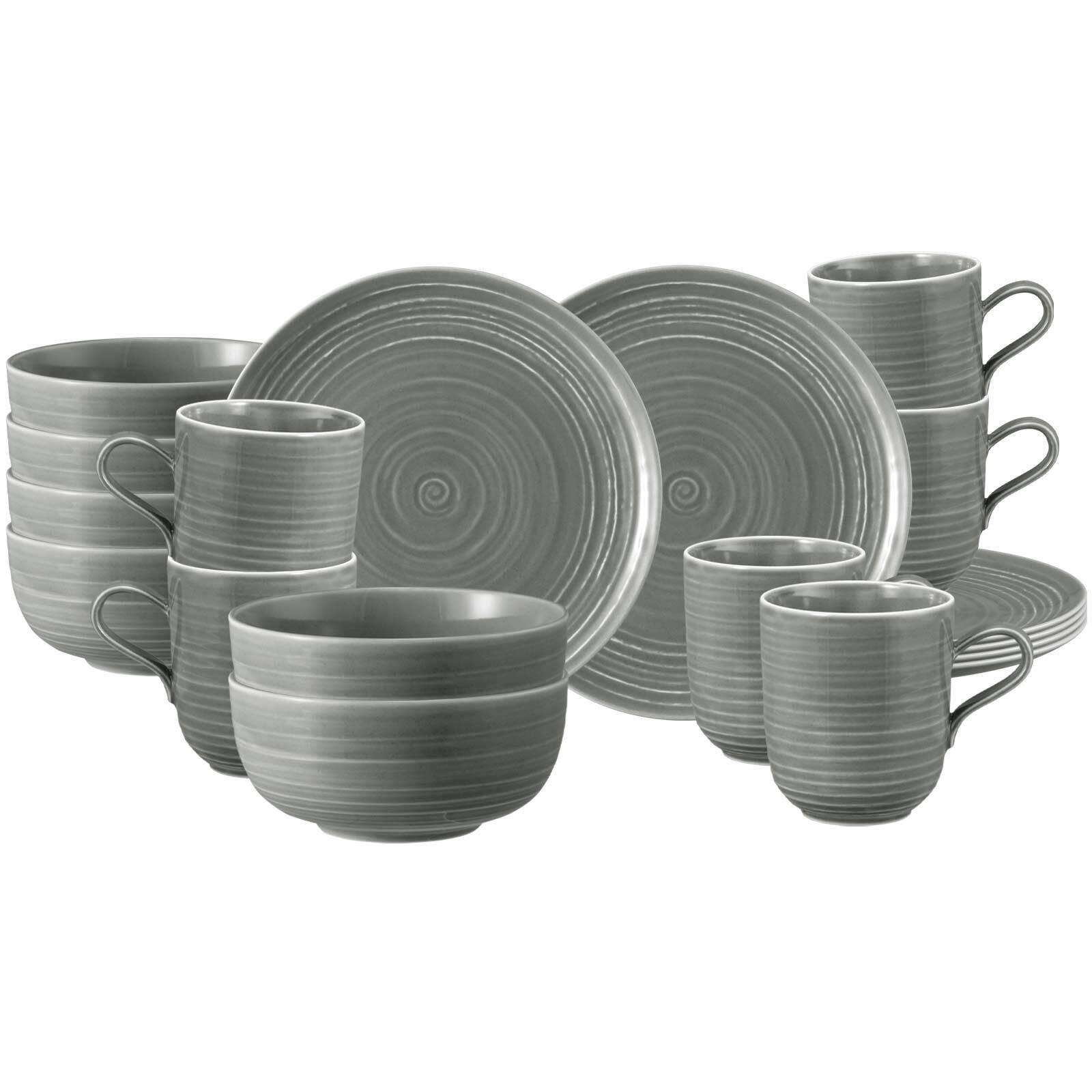 FRÜHSTÜCKS-SET Terra Perlgrau 18-tlg. - Grau, Keramik (2/2/2cm) - Seltmann Weiden