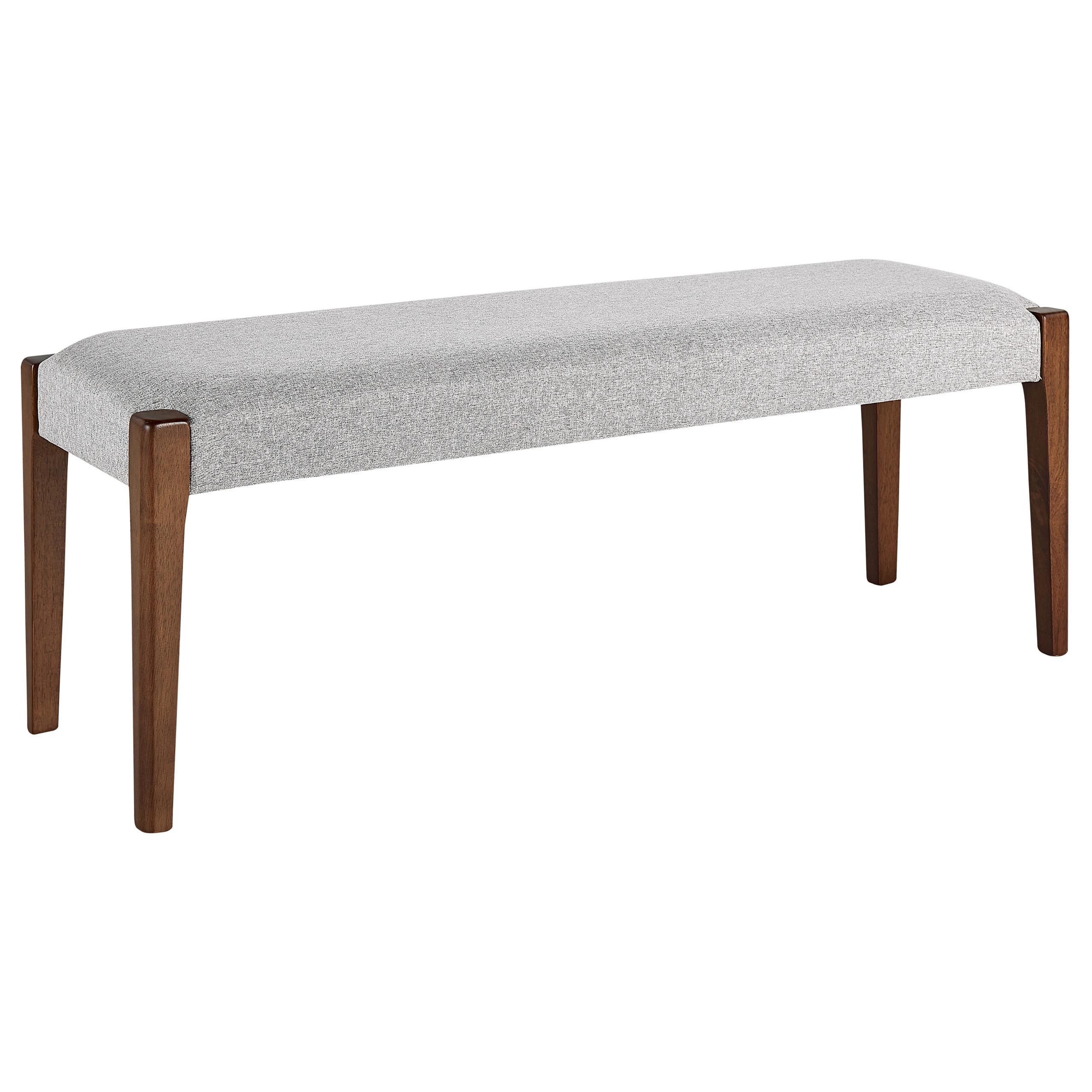 BANK Grau Elyria - Braun/Grau, Textil (122/48/40cm) - Beliani