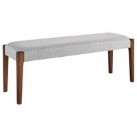 BANK Grau Elyria - Braun/Grau, Textil (122/48/40cm) - Beliani