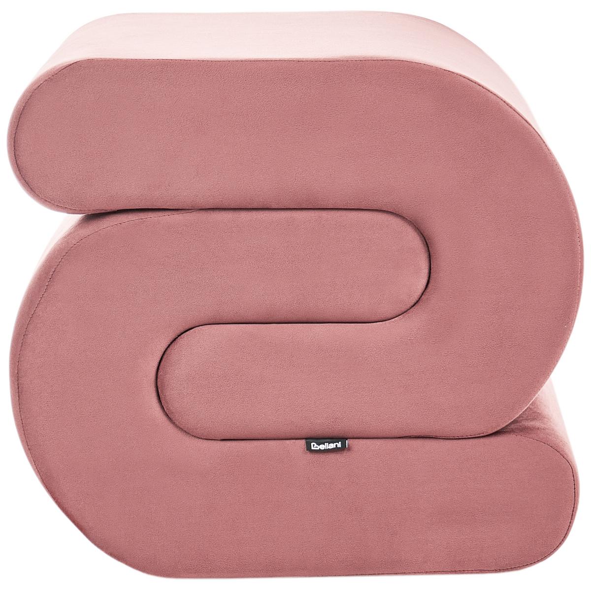 POUF Samtstoff Rosa Arcadia - Pink, Textil (45/48/50cm) - Beliani