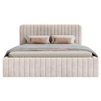 POLSTERBETT Saliano Grau-Beige 160x200 cm - Taupe, Holz/Textil (160/200cm) - Selsey