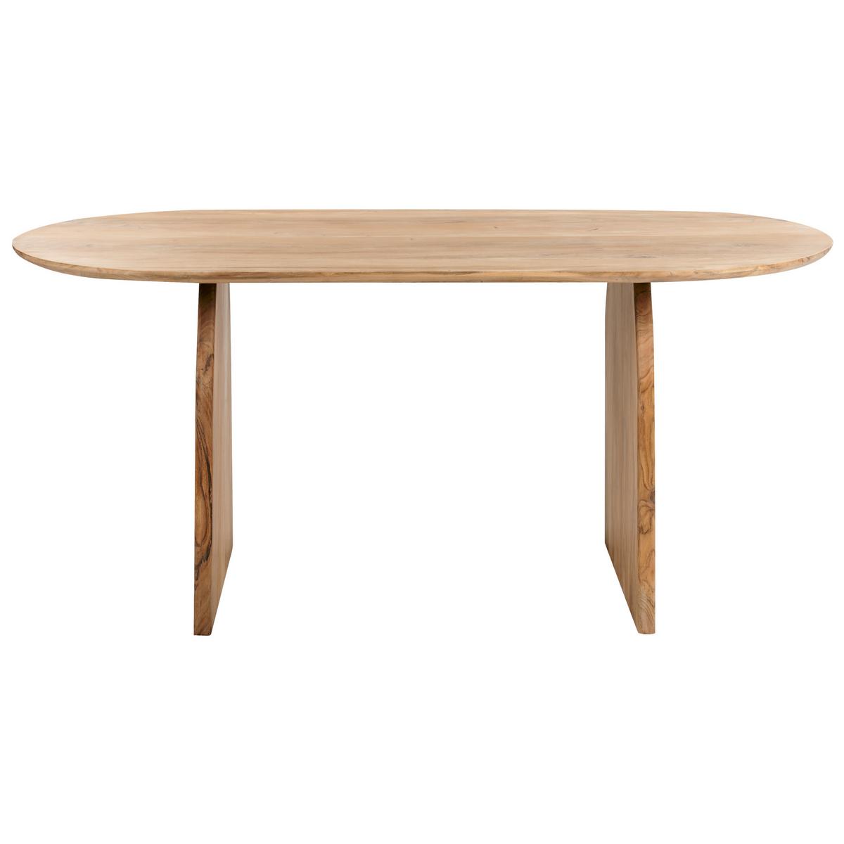 ESSTISCH Akazienholz hellbraun 180/90 cm Skye - Hellbraun, Holz (90/180/78cm) - Beliani