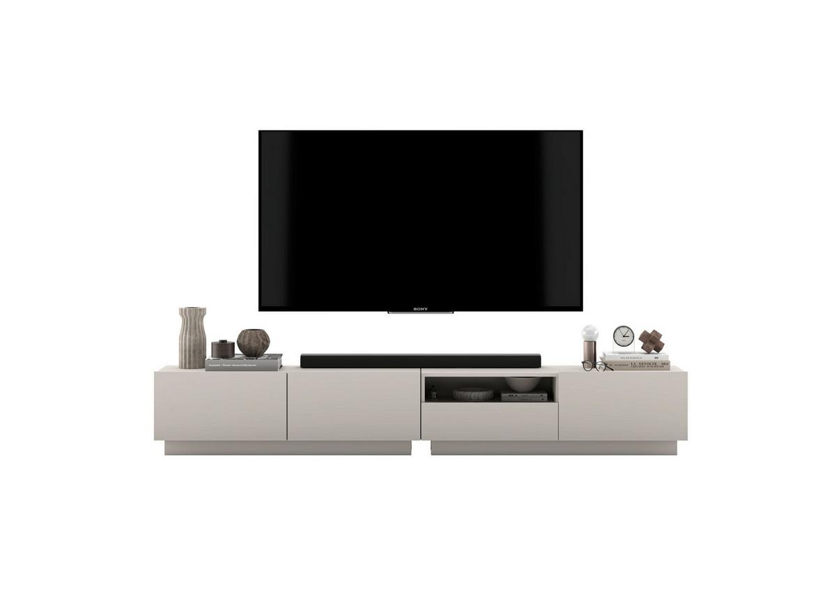 TV-LOWBOARD 2-er Set Enjoy Kaschmir Matt Loft Schublade 120 cm - Kaschmir, Holzwerkstoff (240/37/35cm) - Meble Lindner