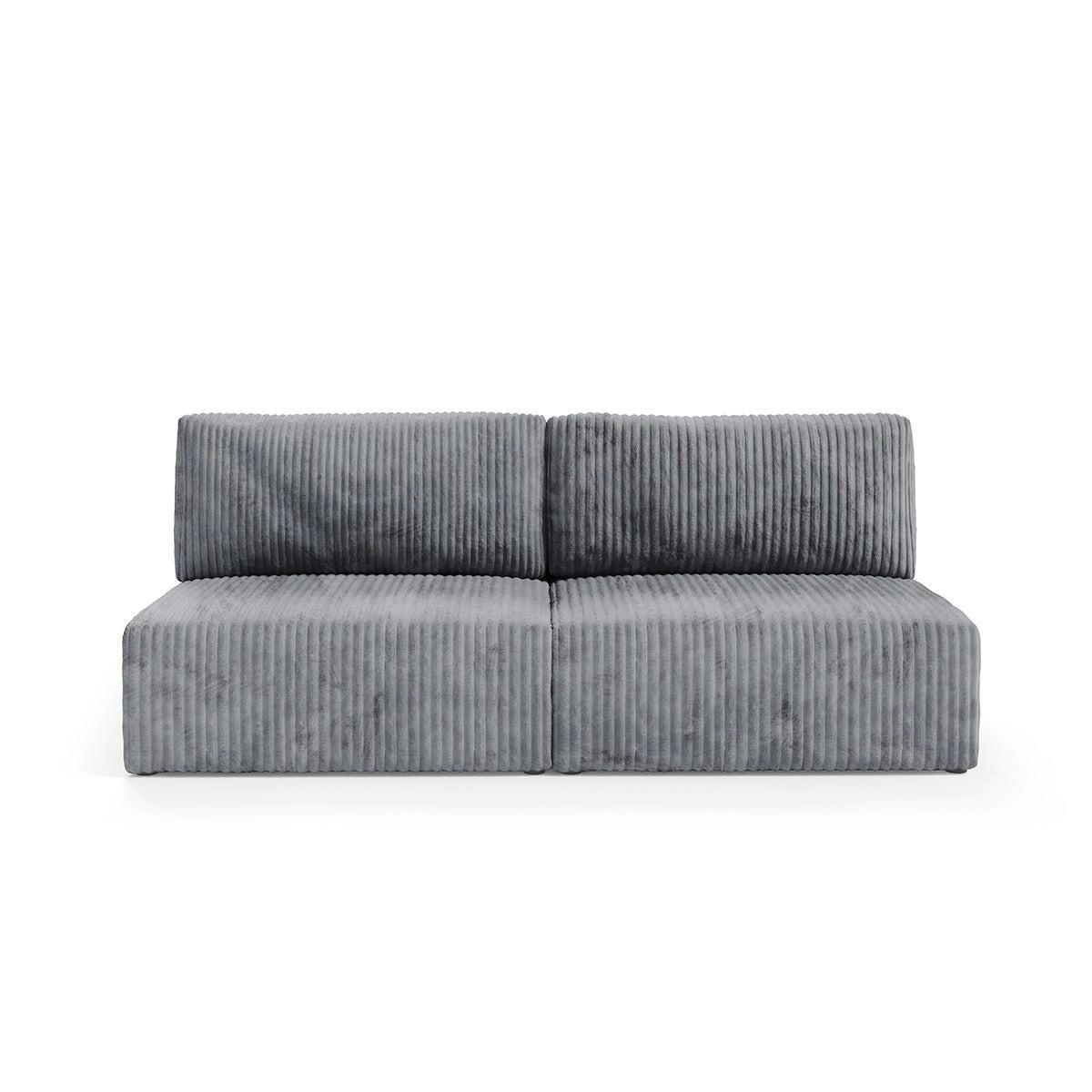 SOFA Angela 3 Sitzplätze Dunkelgrau - Grau, Holz (216/86/102cm) - Petits-meubles