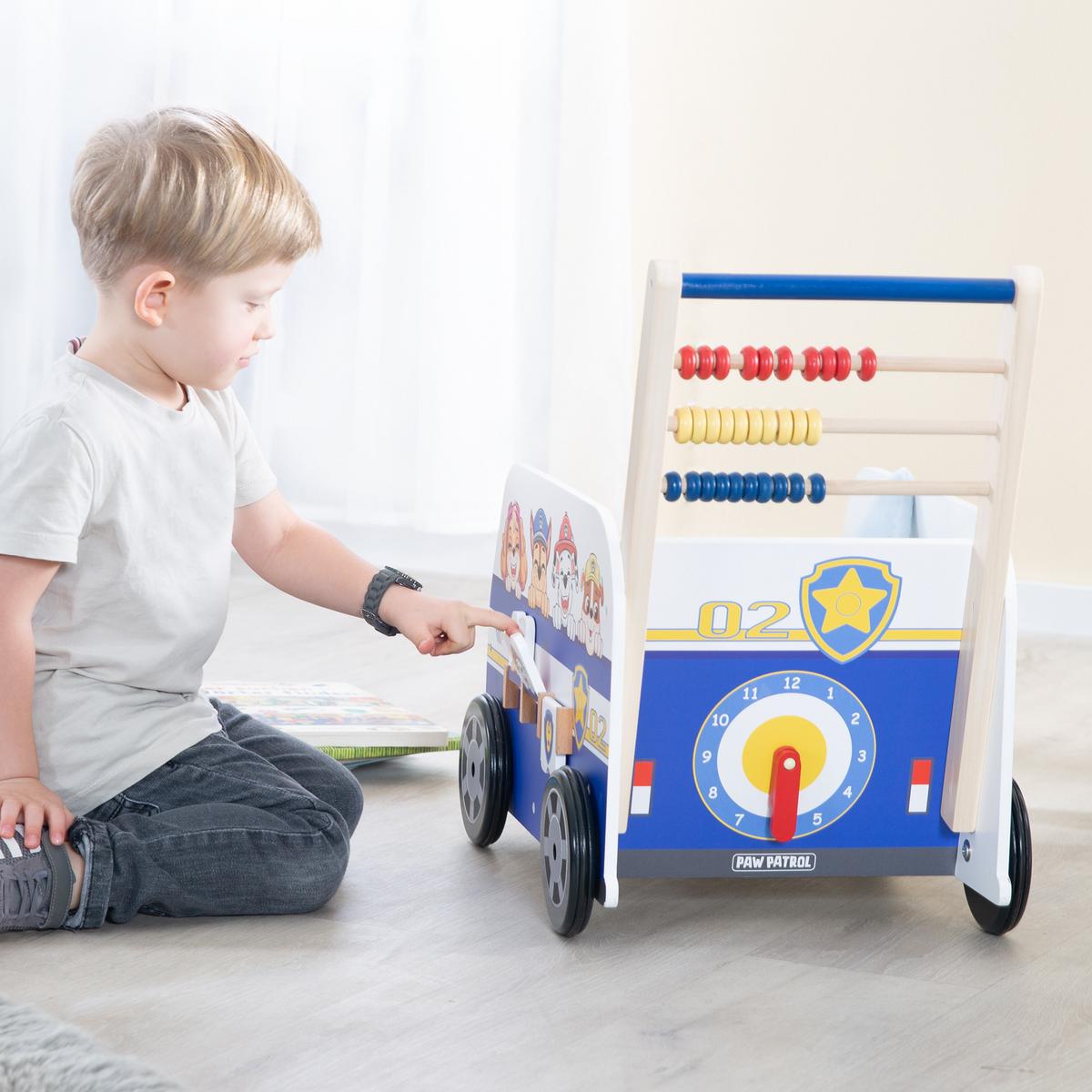 BULLY-SCHIEBEBUS Paw Patrol - Weiß, Holzwerkstoff (34/53.5/55cm) - Roba