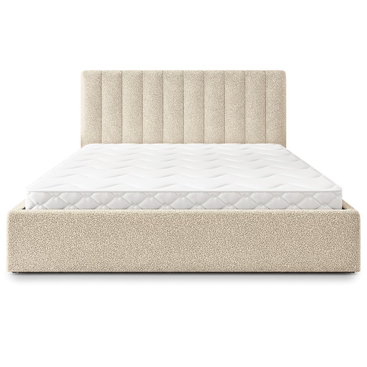 POLSTERBETT DEMERA Q 180x200 cm mit Bettkästen - Creme - Creme, Holz (180/200cm) - MASSENO