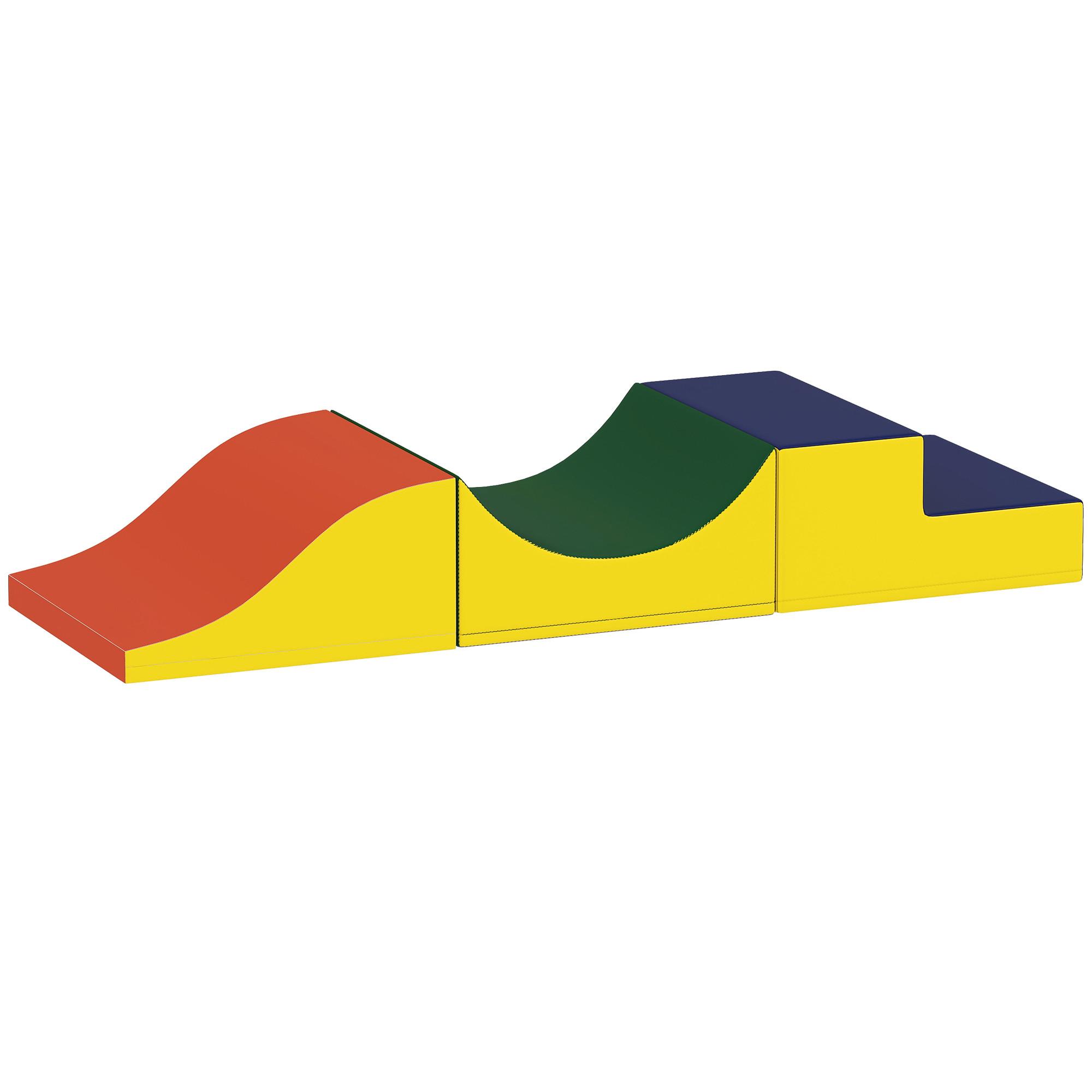 SCHAUMSTOFF Bausteine Kinder 3 Stück Klettern Riesenbausteine Gelb - Gelb, Kunststoff (45.7/141cm) - AIYAPLAY