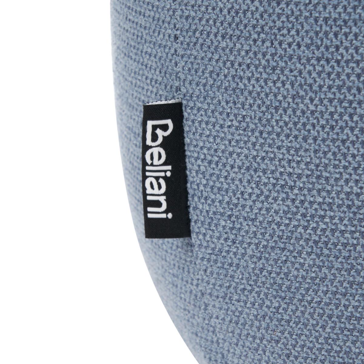 POUF Stoff Hellblau Juno - Hellblau, Textil (35/38/35cm) - Beliani