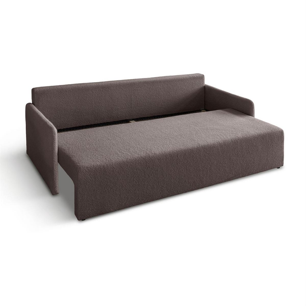 SCHLAFSOFA CUDDLE mit Schlaffunktion und Bettkasten, Quelle 21 - Braun, Textil (207/90/90cm) - Lookway
