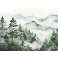 VLIESTAPETE Grün 371/280 cm - Weiß/Grün, Textil (371/1cm) - KUNSTLOFT