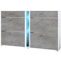 SCHUHSCHRANK Today Fronten in Braun meliert - Graubraun, Holzwerkstoff (155.5/95/28cm) - Vladon
