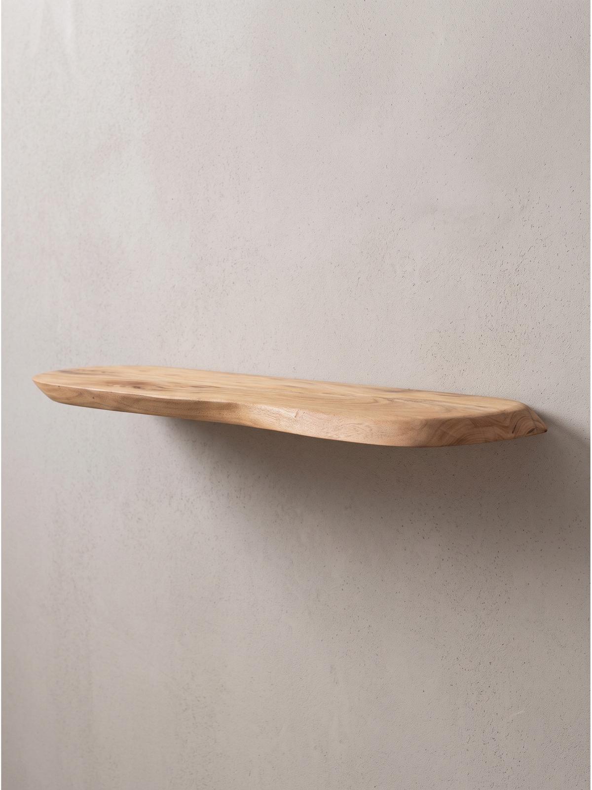 WANDREGAL ARANDA, Akazie Massivholz, handgefertigt, 80 x 20 x 3 cm - Akaziefarben, Holz (80/3/20cm) - KADIMA DESIGN