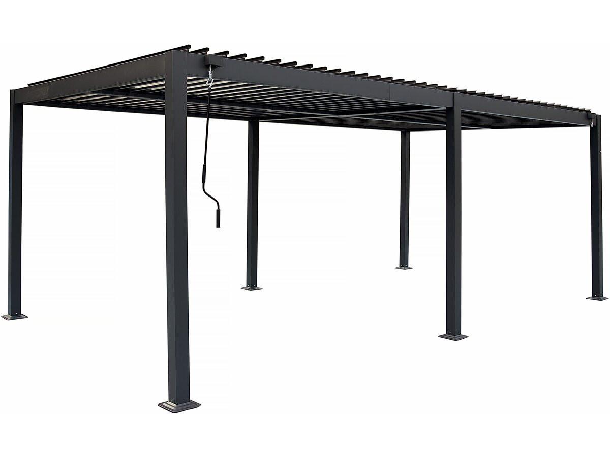 BIOKLIMATISCHE PERGOLA kensington Grau - Grau, Metall (299/220/588cm) - Habitat Garten